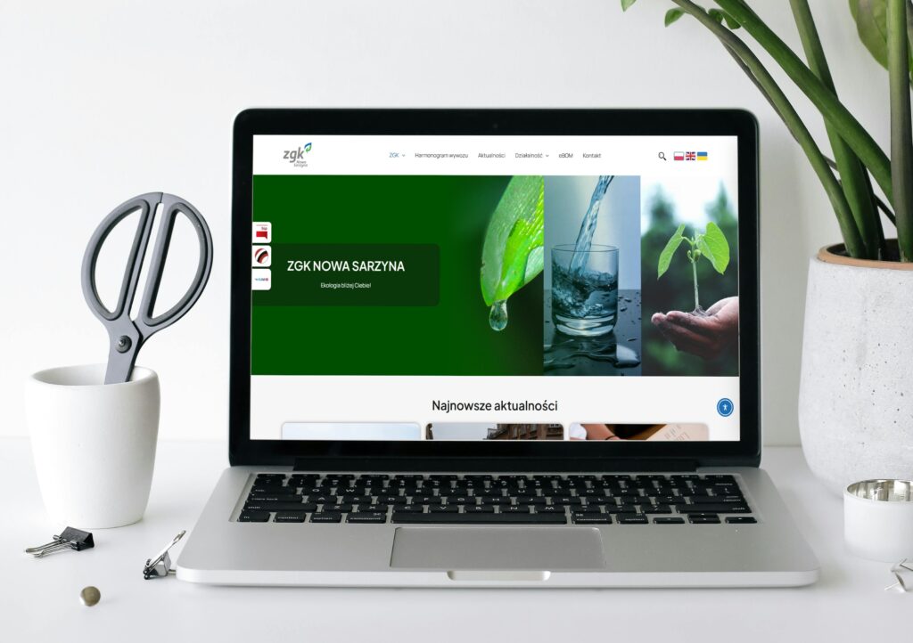 grafika prezentująca wygląd nowej strony internetowej